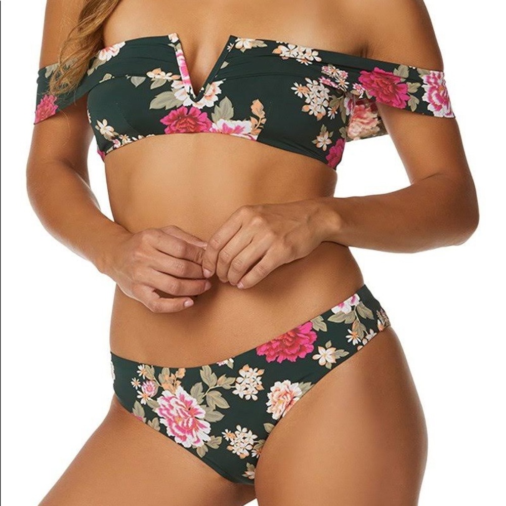 New Radio Fiji Maileo Bridget fliral Print bikini swimsuit set - Picture 2 of 11